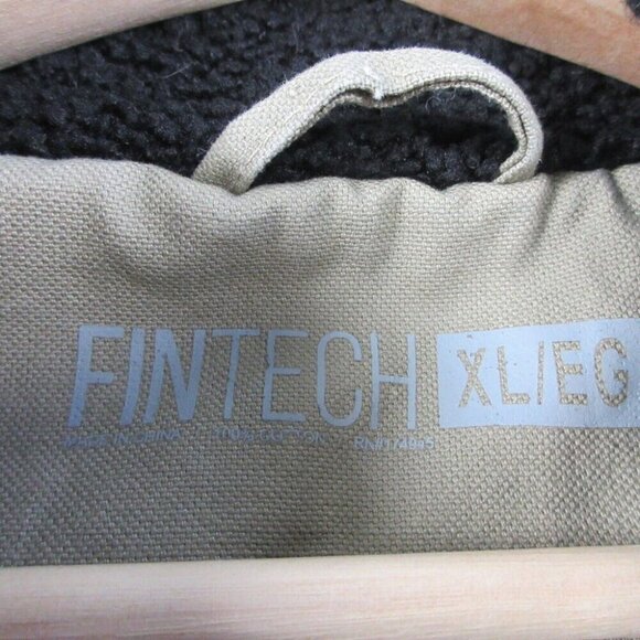 Fin Tech Men's XL Tan Full Zip Heavy-Duty Canvas Vest Multipocketed Lined 850 - Picture 3 of 11